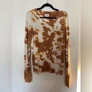 MATE the label Tie-Dye Ribbed Long Sleeve Top